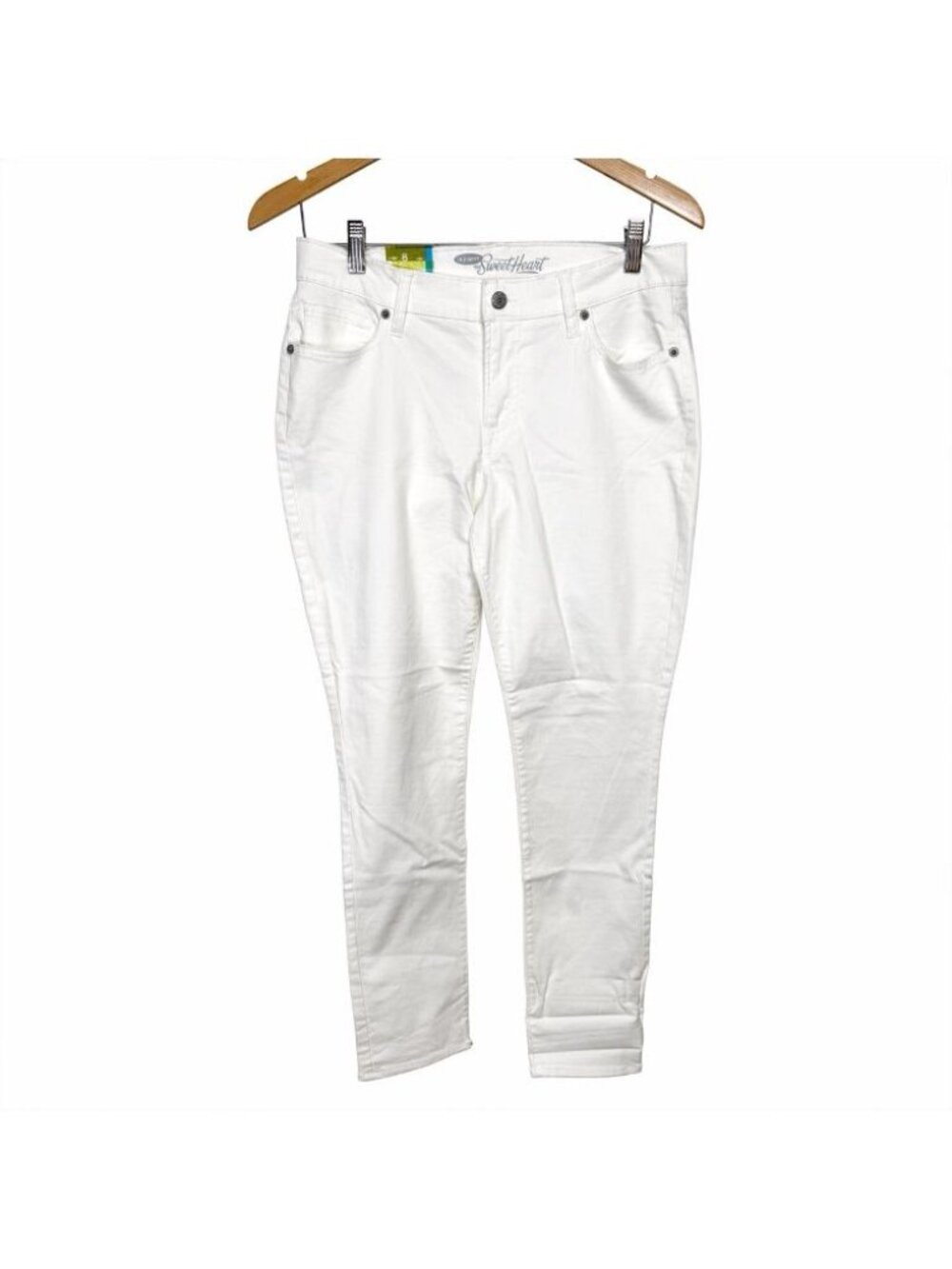 Old Navy The Sweetheart Skinny Jeans Womens Size 8 White 5 Pocket NEW w/flaws